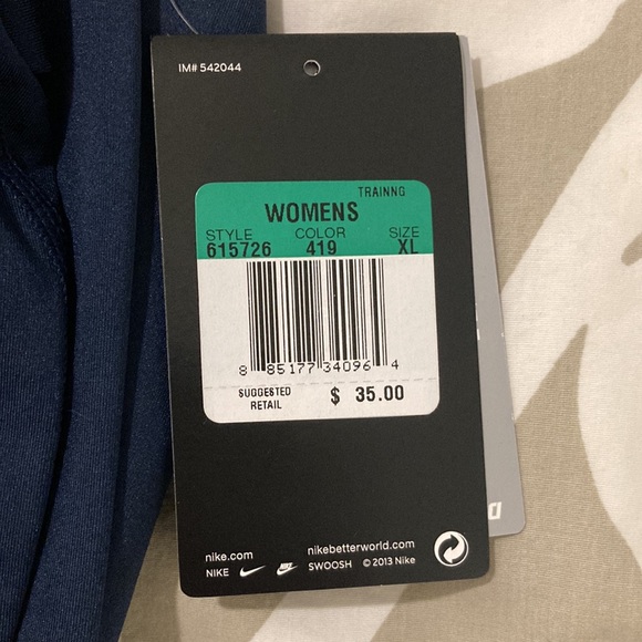 Nike Pro long sleeve, womens XL, Navy - Picture 5 of 5